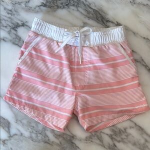 Minnow Pink and White Swim Shorts